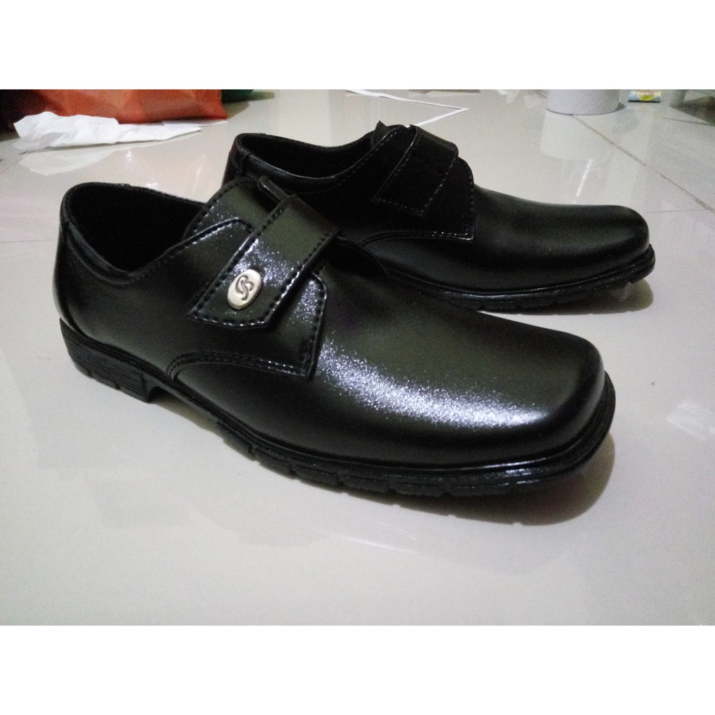 Sepatu Pantofel Anak Laki-laki Hitam Sekolah Fullblack Untuk Acara Formal Casual Resmi Traning Natal