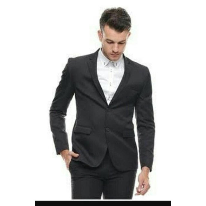 jas kantor jas pria jas kerja jas formal kancing 2 slim fit 1 stel