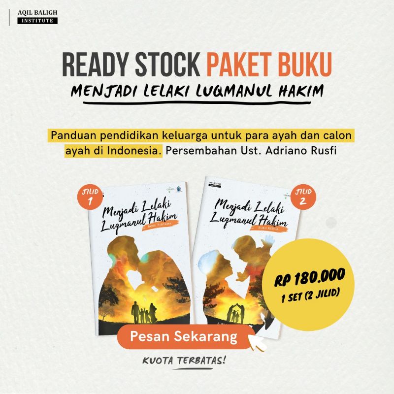 Buku Menjadi Lelaki Luqmanul Hakim (1 set dapat 2 buku)