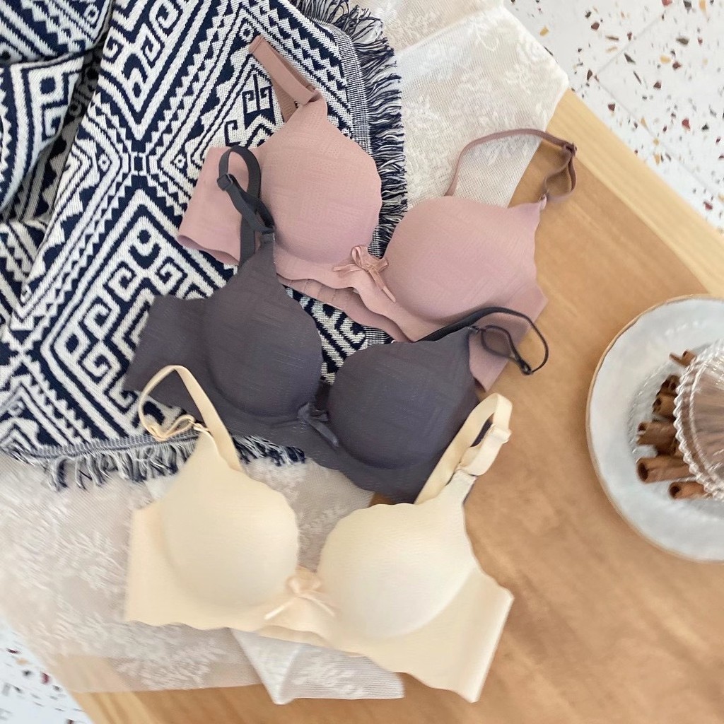 Wanita Bra Push Up Tanpa Rim Pakaian Sederhana Fashion Bra