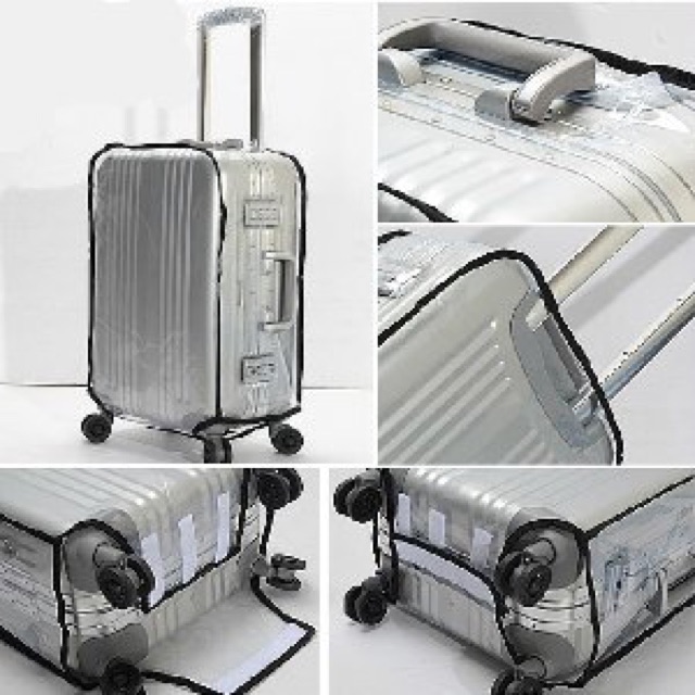 Sarung koper transparan 20 ich anti air luggage cover transparant