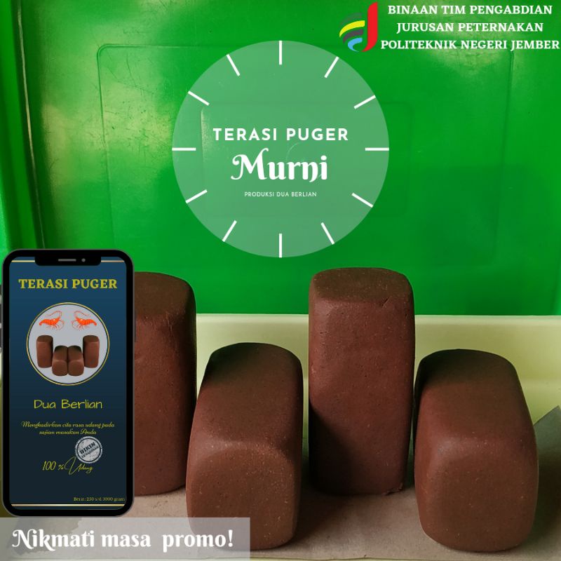 

Terasi Puger / Terasi Murni Termurah (¼ ~ 1 kg)