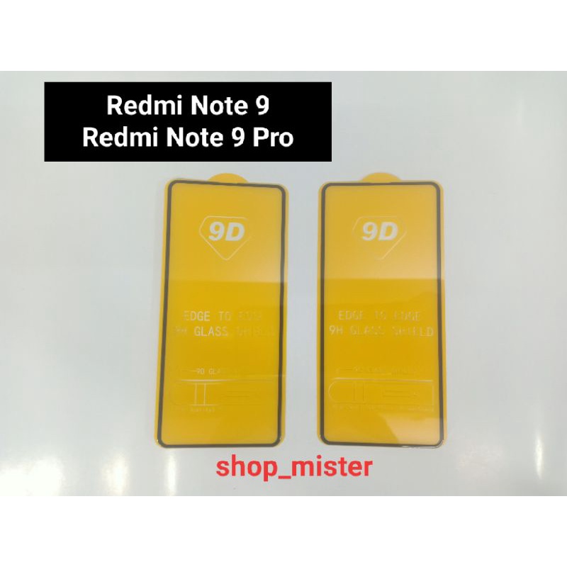Tempered Glass Full Layar Redmi Note 9 Redmi Note 9 Pro // Tempered Glass 9D Redmi Note 9 Note 9 Pro