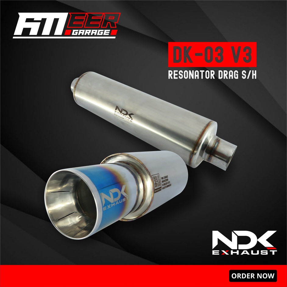 Knalpot Mobil NDK Exhaust DK-03 V3 + Resonator Drag (FULL BASS)