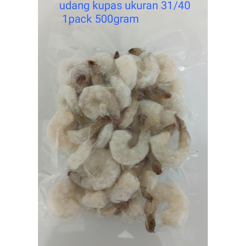 

Udang Kupas Frozen ukuran 31/40 bersih sisa ekor
