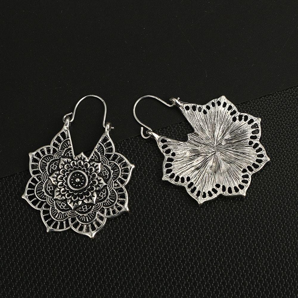 Lily Floral Earring Fashion Gypsy Tribal Mandala Bunga Liontin