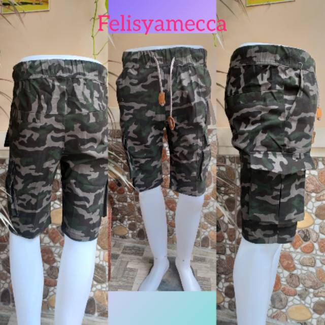 Celana cargo army / celana pendek pria / cargo pendek /cargo motif army
