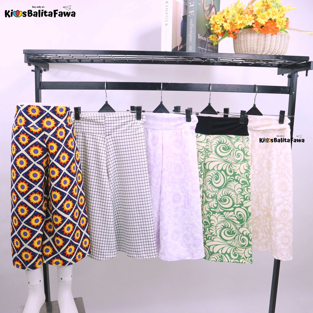 Kulot Motif uk 1-15 Tahun / Celana 3per4 Anak Perempuan Cewek Murah Celana Pendek Pants Adem babycinnamon