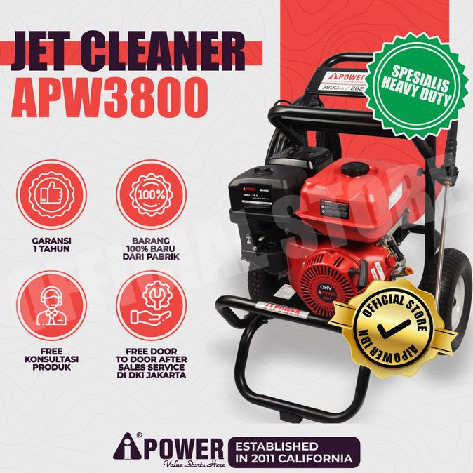 HIGH PRESSURE WASHER JET CLEANER APW3800 AIPOWER