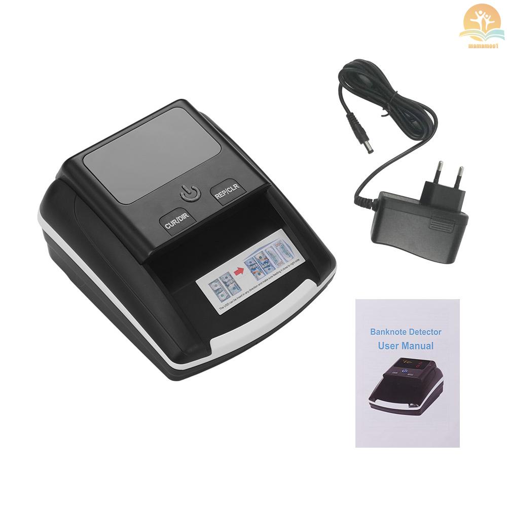 Portable Small Banknote Bill Detector Denomination Value Counter UV/MG/IR Detection with Battery Counterfeit Fake Money Currency Cash Checker Tester Machine for USD EURO