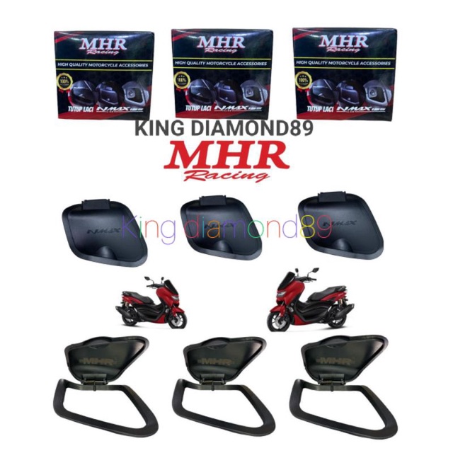 Tutup cover Laci Nmax new/ Bagasi All New Nmax 2020 MHR Racing Original Bahan plastik ABS