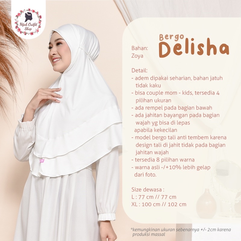 Bergo Delisha Couple Dewasa dan anak