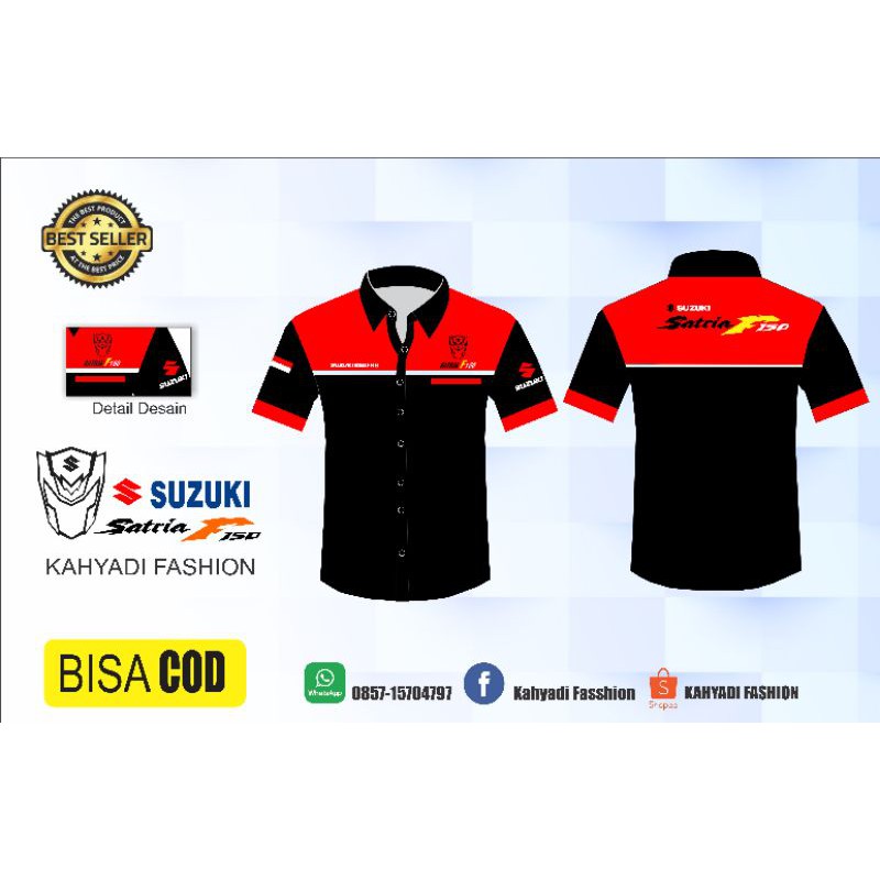 Cod Kemeja Satria Fu 150 Terbaru Kemeja Suzuki Shopee Indonesia