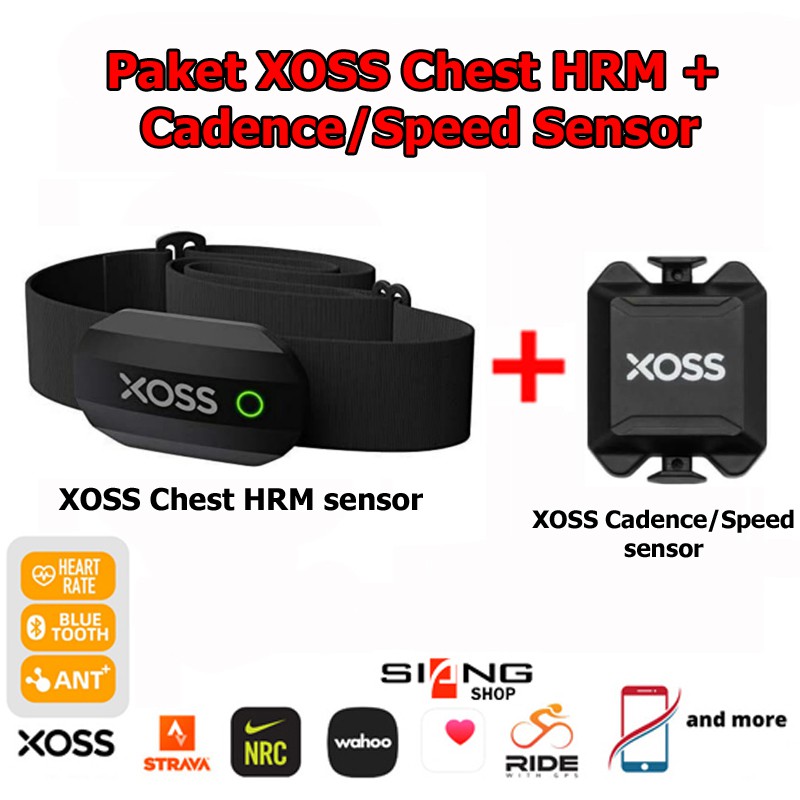 Paket XOSS Chest Heart Rate Sensor + Cadence/Speed