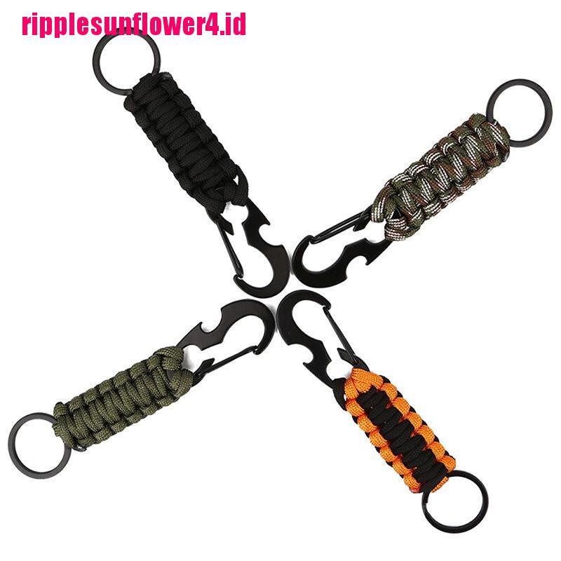 Tali Paracord Motif Camo Dengan Pembuka Botol Kunci Untuk Camping Outdoor