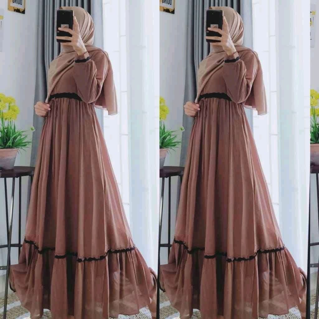 gamis zafina maxi ceruty full puring