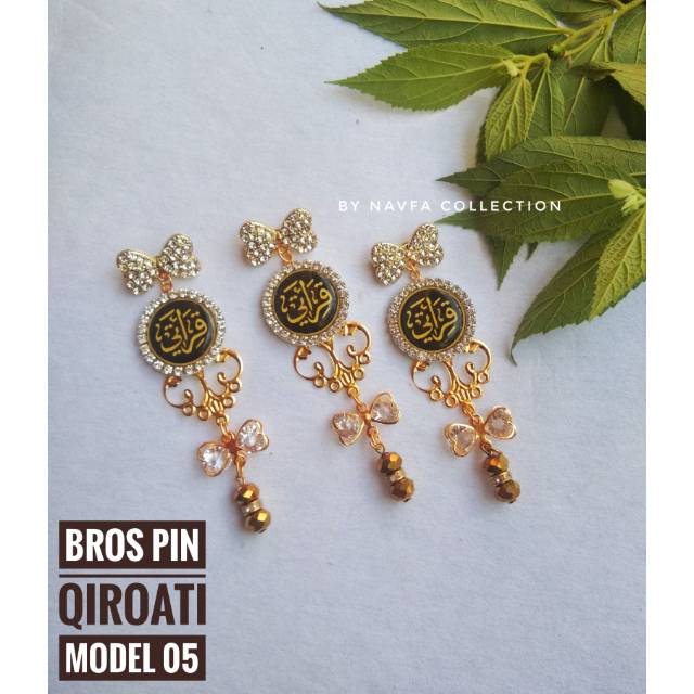 BROS PIN QIROATI HITAM MODEL 05/BROS DAGU/BROS JILBAB