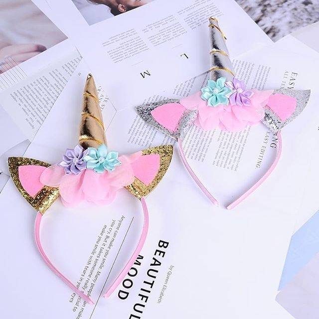 GS3076/7 UNICORN HEADBAND / BANDO UNICORN GOLD SILVER / BANDO LITTLE PONY / KUDA PONI IMPORT MURAH