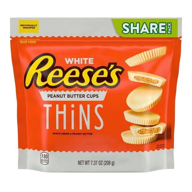 

(COKELAT) REESE'S WHITE CHOCOLATE PEANUT BUTTER CUPS THINS 208GR