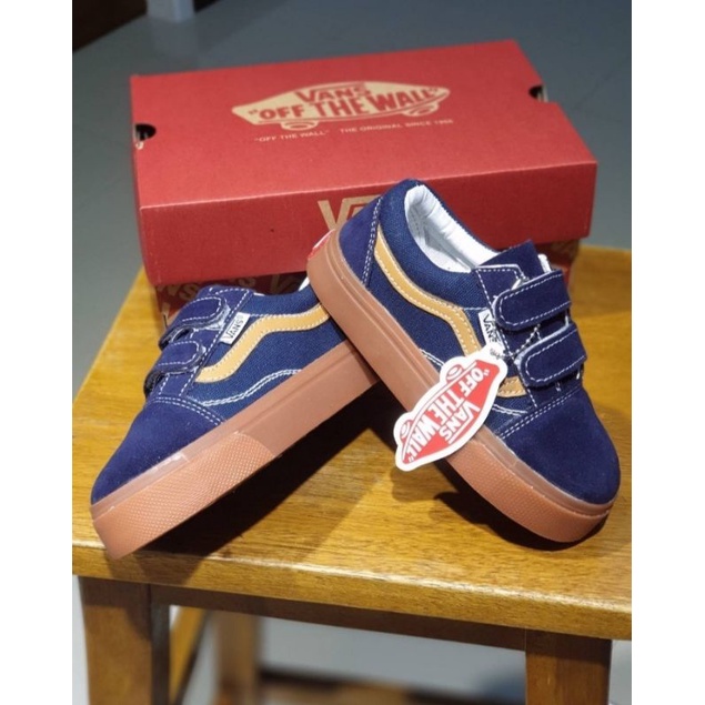 SEPATU VANS ANAK LAKI PREMIUM HIGH QUALITY SEPATU VANS OLDSKOOL NAVY GUM KADO