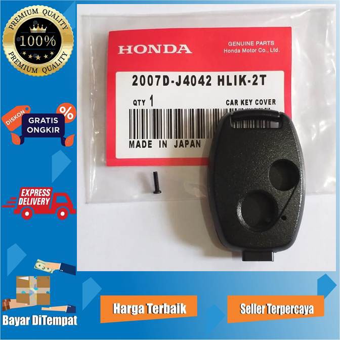 IMPORTIR CASING KUNCI HONDA - MOBIL HONDA STREAM JAZZ BRIO MOBILIO CRV 2 TOMBOL - MERAH