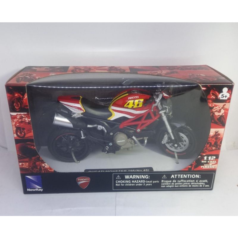 Diecast Miniatur Motor Sport Ducati Monster 794 Sport Balap 1:12
