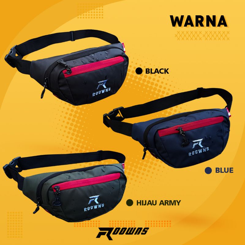 Waistbag Tas Selempang Pria Wanita Waterproof Roowns Mars