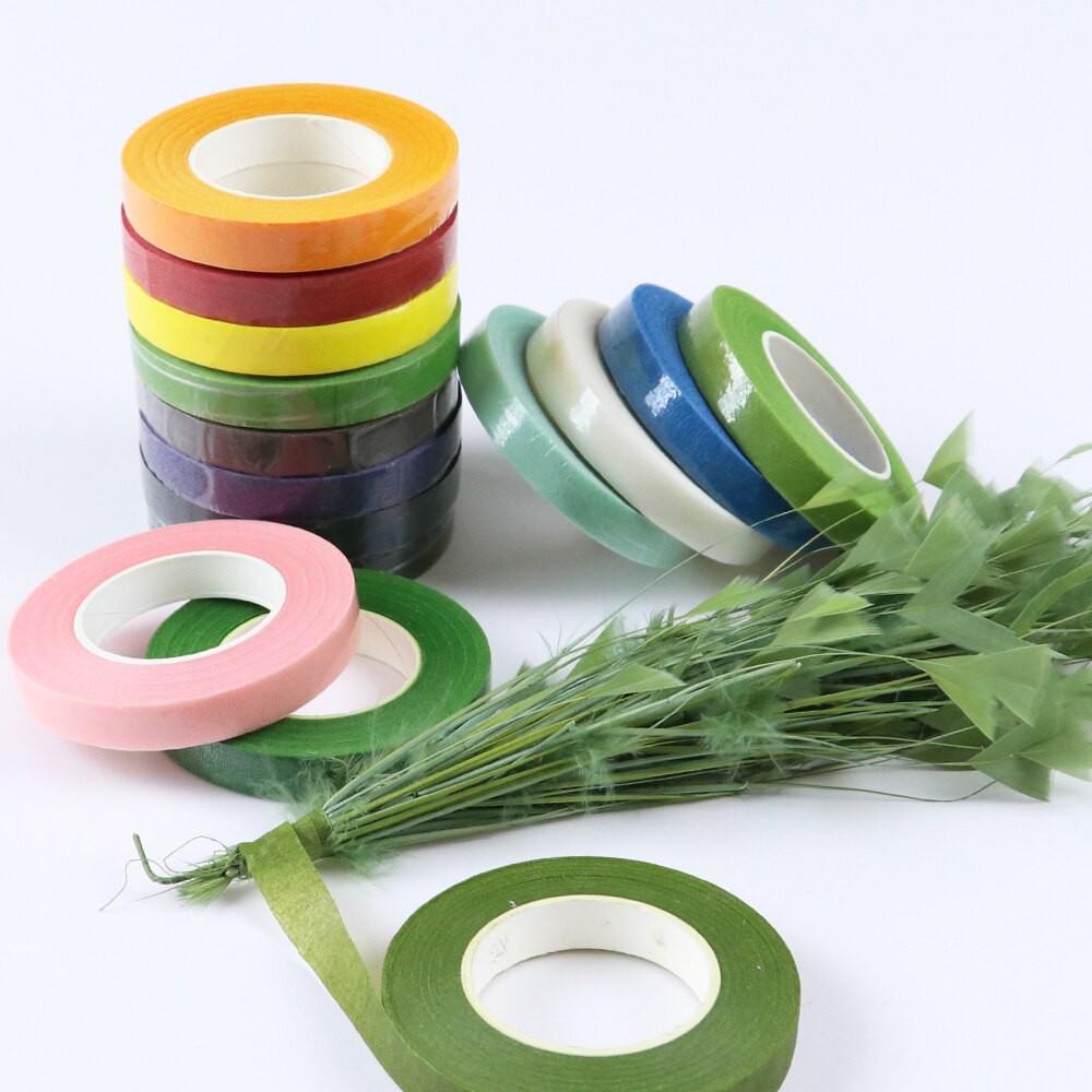 Floral Flower tape / selotip bunga / daun warna warni 30yard