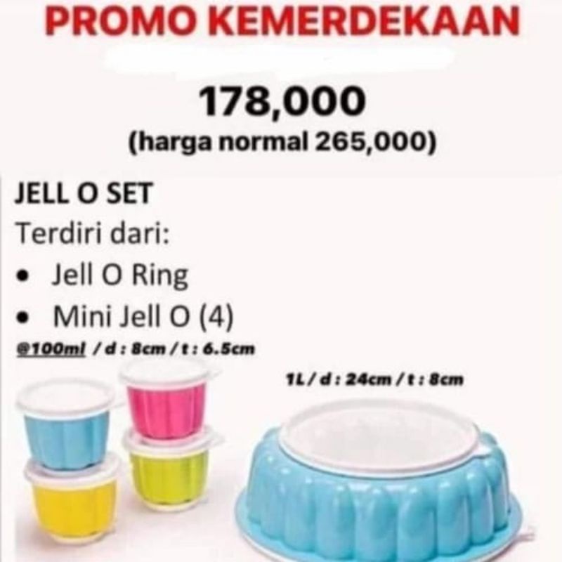 Jell O Set cetakan agar Tupperware 1 set (free katalog reguler)