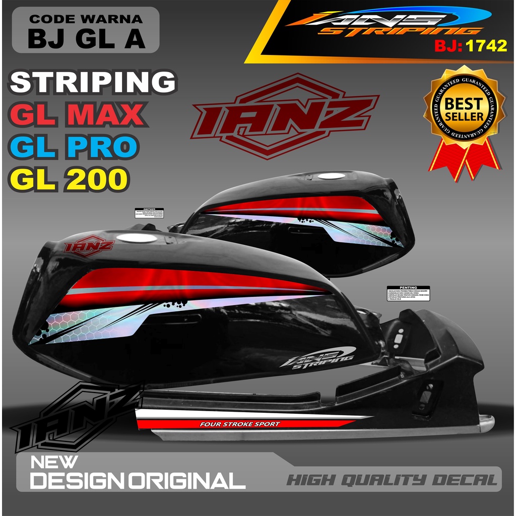 STIKER STRIPING HOLOGRAM GL PRO /  STIKER GL MAX VARIASI HOLOGRAM / STIKER HOLOGRAM