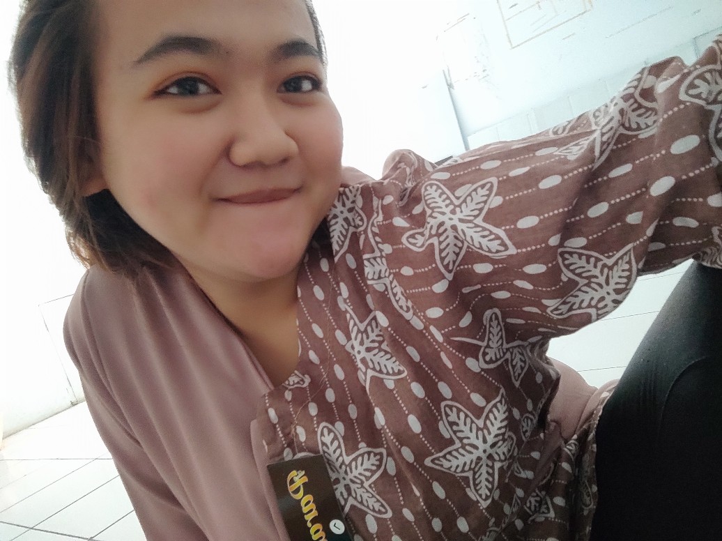 Tey-17 Batik Wanita Asj Sa Hrb026 Kenongo Kemeja Tosca Pendek