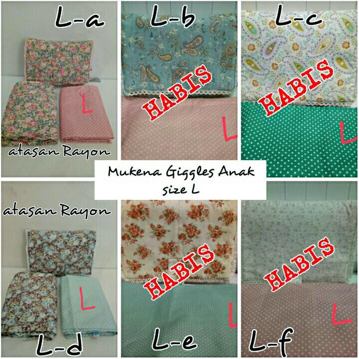 Cuci Gudang Mukena Anak Katun Design By Jepang Merk Giggles Daily