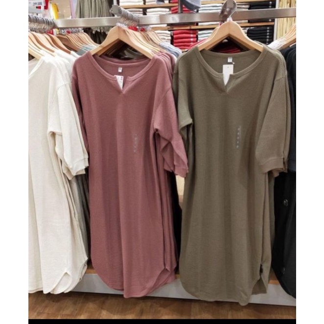 Uniqlo waffle dress/loose dress/tunic dress