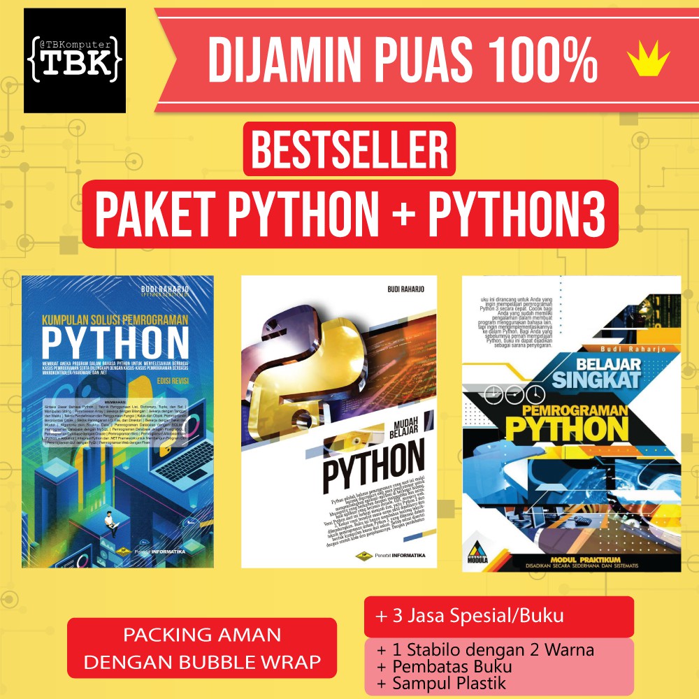 PAKET BUKU PYTHON BUDI RAHARJO | Shopee Indonesia