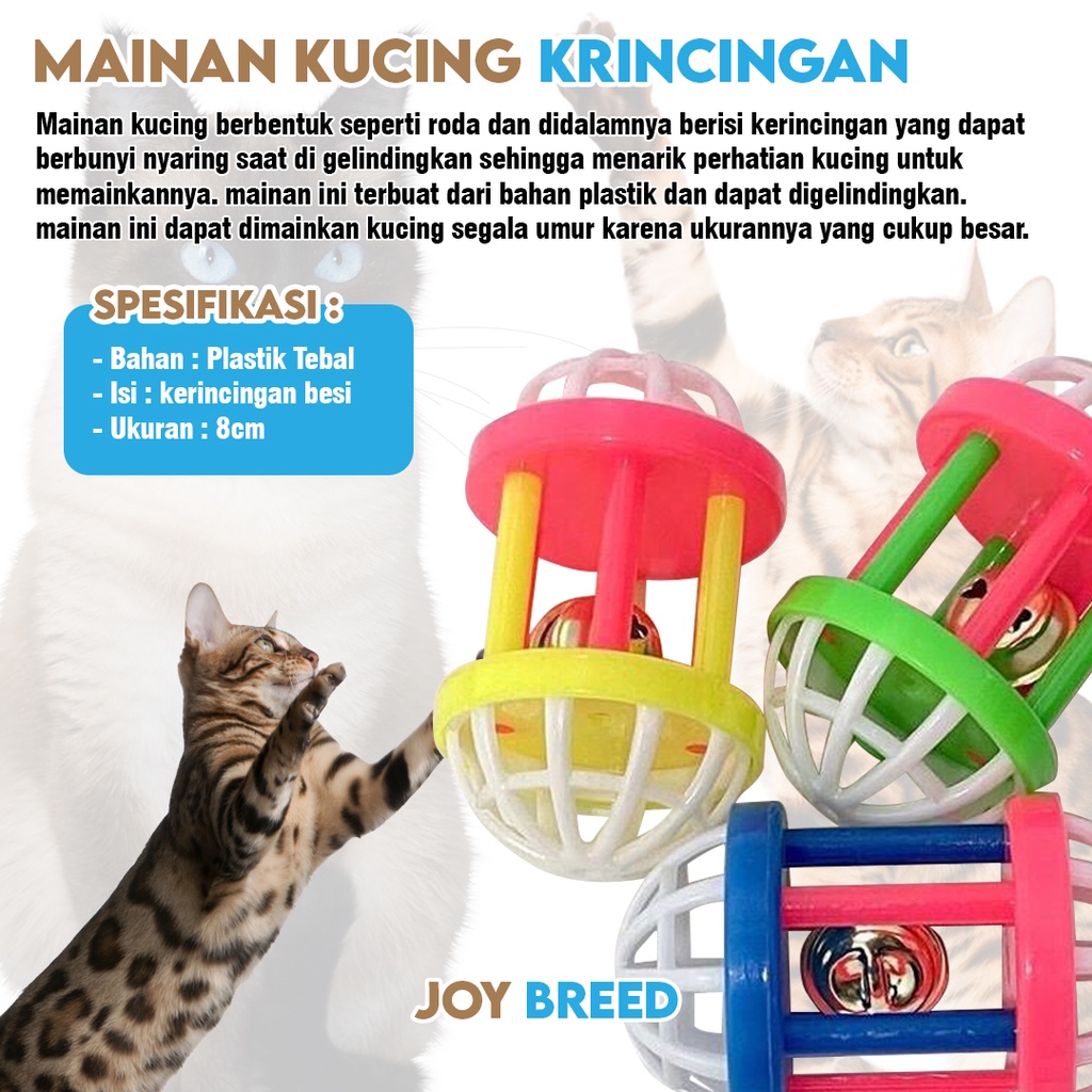 MAINAN KUCING ISI KRINCINGAN ANTI STRESS BISA DI GELINDINGKAN MURAH BY JOY BREED