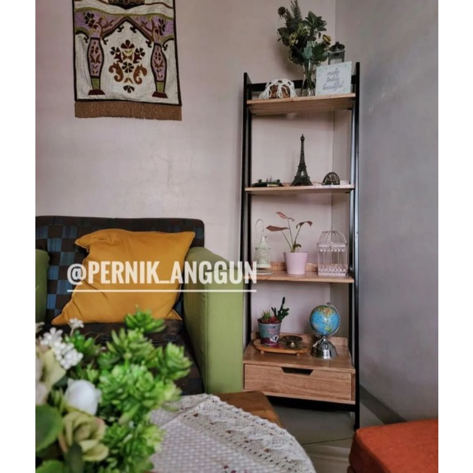 rak lerberg kayu mix besi