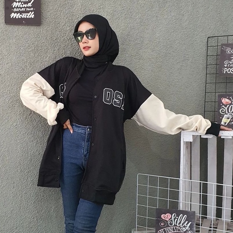 Choose oversize baseball | outer oversize | jacket baseball wanita