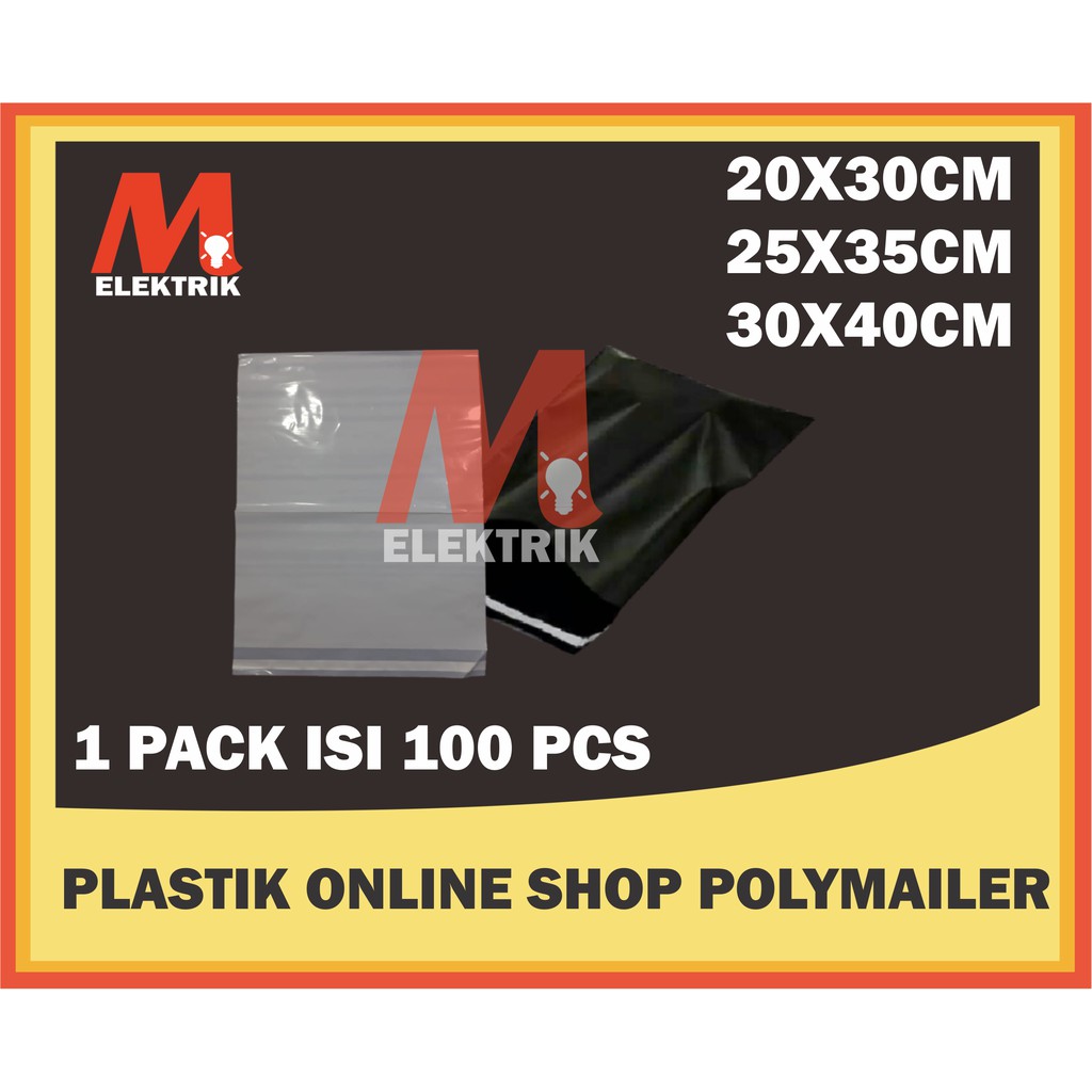 

(100 lbr) PLASTIK PACKING OLSHOP POLYMAILER import TEBAL ADA LEM – PLASTIK AMPLOP 25X35 30X40