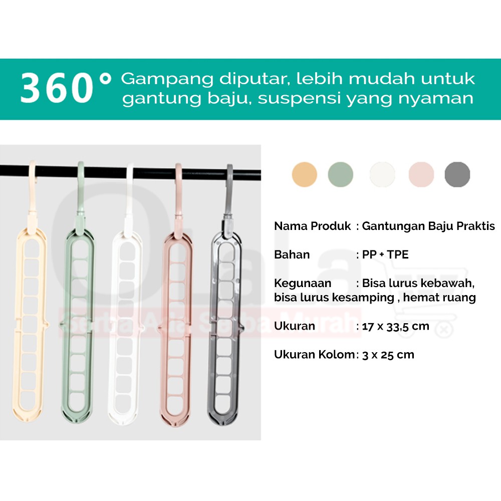 Gantungan Baju Sebaguna - Hanger Pakaian OLL-661