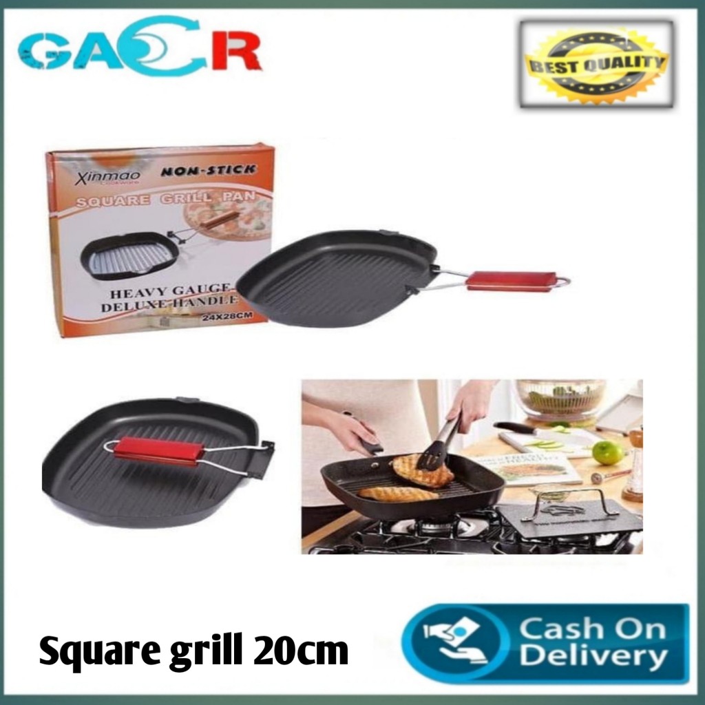 Pemanggang Square Grill Pan 20cm / Alat Panggang Grill Pan