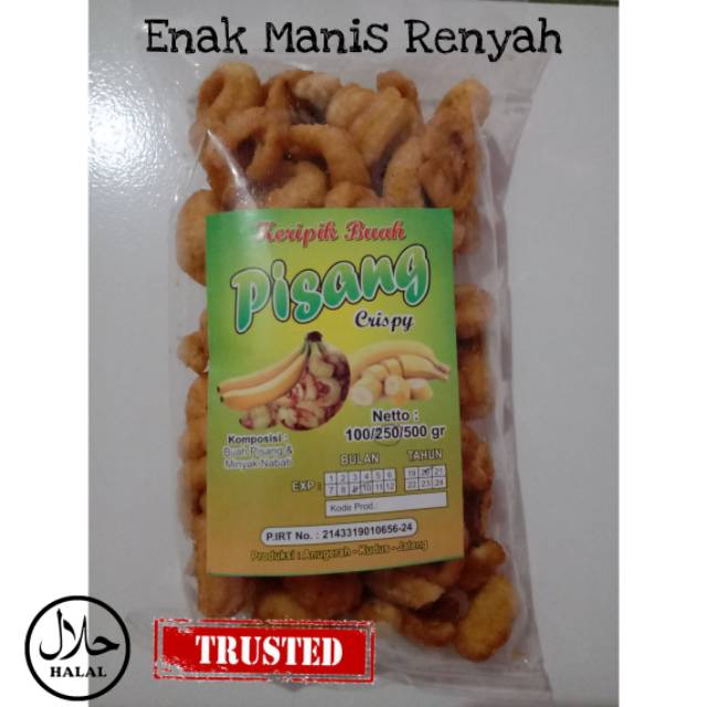 

Keripik Buah Pisang Crispy 250gr ORIGINAL