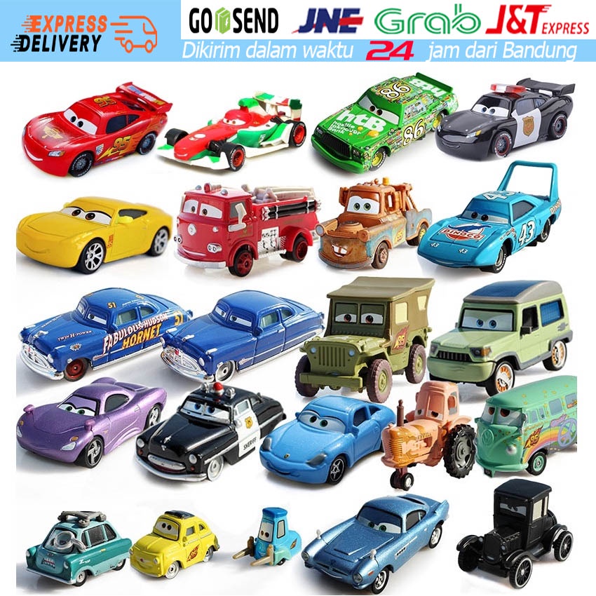 Disney Pixar Cars Mainan Diecast Mini Cars Racers McQueen Mater Fillmore Mini Figure Mainan Anak