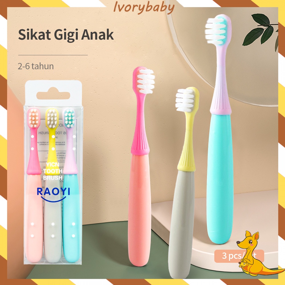 Ivorybaby Sikat gigi anak lembut toothbrush baby 3pcs/set