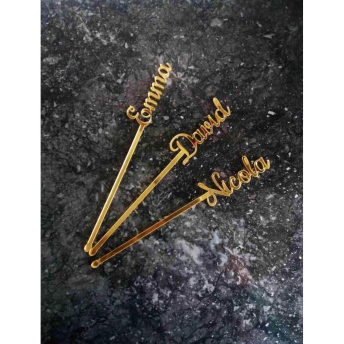 

Drink Stirrer Acrylic Mirror | Pengaduk Minuman Custom helloto99 Ayo Order