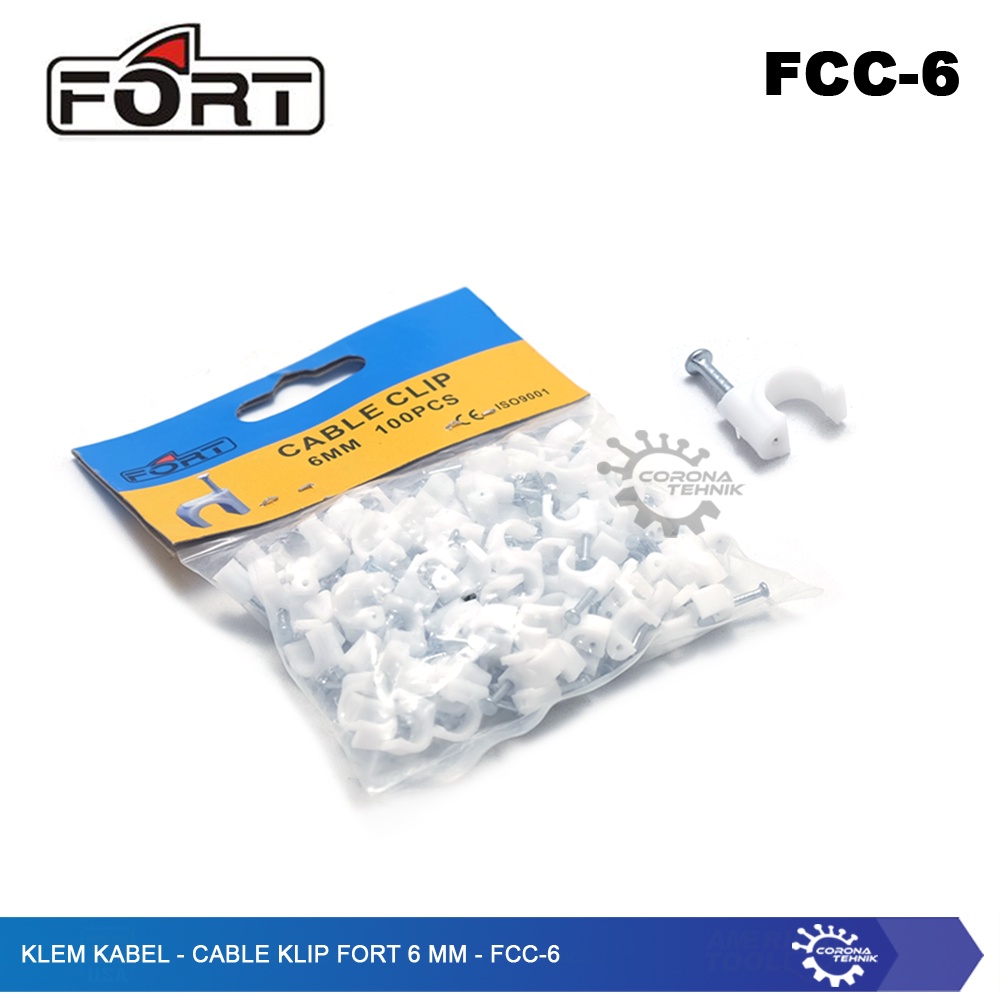 Cable Klip Fort - Klem Kabel + Paku - Klem Kabel