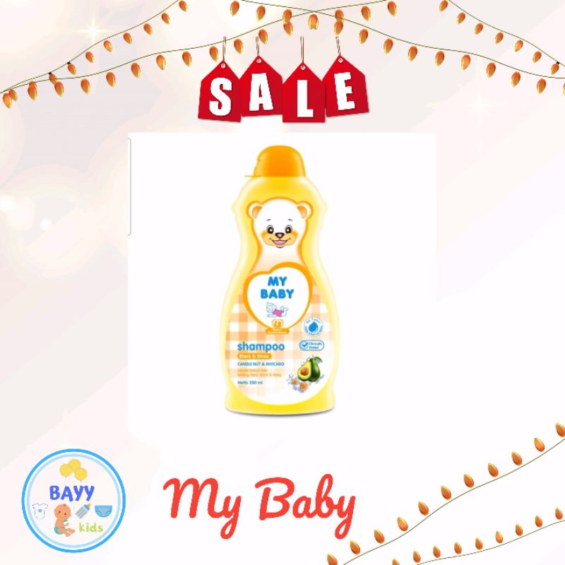 MY BABY Hair Lotion Black & Shine 100 ml - Lotion Rambut Bayi Lebat dan Sehat Alpukat & Kemiri/ My b