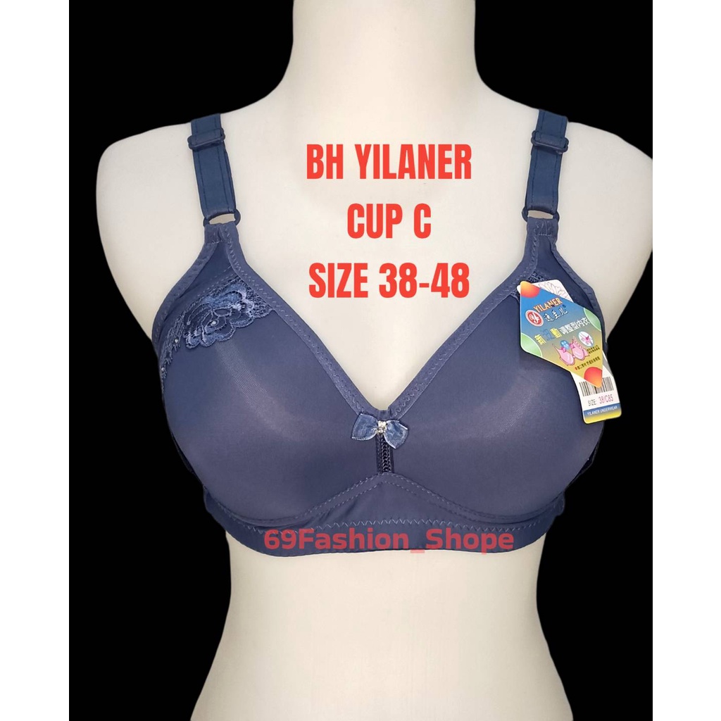 BRA IMPORT YILANER ORI BAHAN PREMIUM SOFT BEST SELLER CUP C (BESAR) KAIT 3 TALI LEBAR BRA NON KAWAT CUP BESAR IMPORT