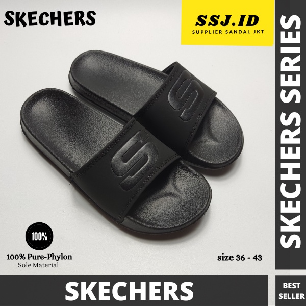 Sandal Slip On Skechers Sendal Casual Sporty Pria Wanita  Murah Grade Original