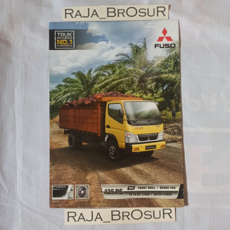 Jual Poster Brosur Mitsubishi Colt Diesel Canter Dump Truck Bak Kayu 125 PS FE 74 HD 6 Ban 