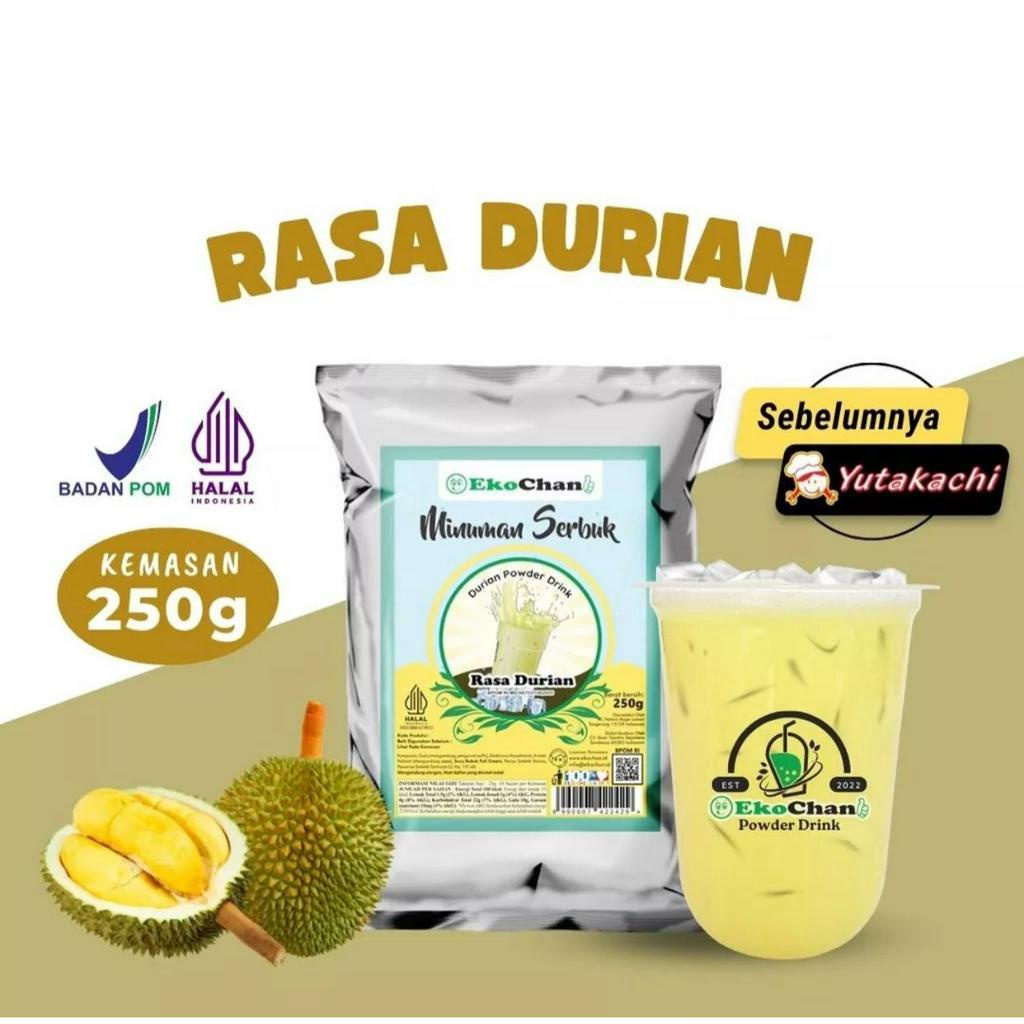 

Bubuk Minuman Yutakachi Rasa Durian Serbuk Minuman Instan Aneka Rasa Kemasan 250 Gram Powder Drink Milkshake Bisa Bayar Ditempat COD